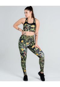 SLAVIWEAR - Legginsy sportowe damskie z wysokim stanem z kieszenią Nature. Stan: podwyższony. Kolor: czarny, żółty, wielokolorowy #2