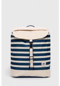 Lefrik plecak damski kolor granatowy duży wzorzysty. Kolor: niebieski. Materiał: poliester #1