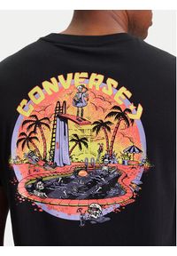 Converse T-Shirt Skeleton Party 10027726-A01 Czarny Regular Fit. Kolor: czarny. Materiał: bawełna