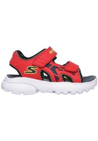 skechers - Sandały Skechers Razor Splash - Aqua, Dzieci. Kolor: czerwony. Materiał: materiał