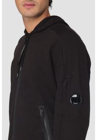 C.P. Company - C.P. COMPANY Czarna męska bluza Hooded Open. Kolor: czarny #6