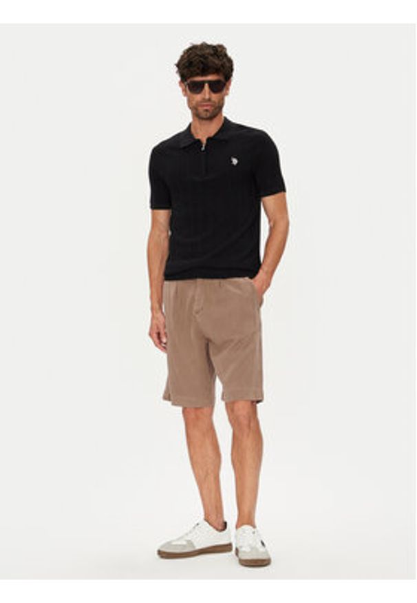 U.S. Polo Assn. Polo MUP3369 Czarny Slim Fit. Typ kołnierza: polo. Kolor: czarny. Materiał: bawełna