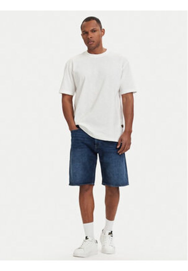 G-Star RAW - G-Star Raw T-Shirt Slub D28889-E512 Kremowy Relaxed Fit. Kolor: kremowy. Materiał: bawełna