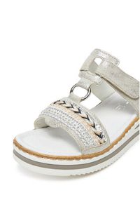 Rieker Klapki V02M6-40 Srebrny. Kolor: srebrny. Materiał: syntetyk #7