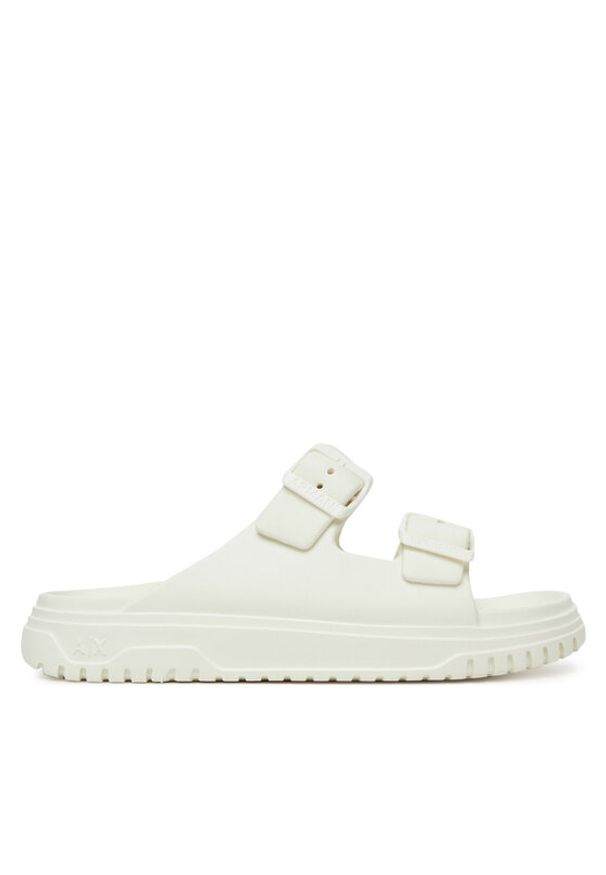 Armani Exchange Klapki XDP043 XV821 00894 Biały. Kolor: biały. Materiał: skóra