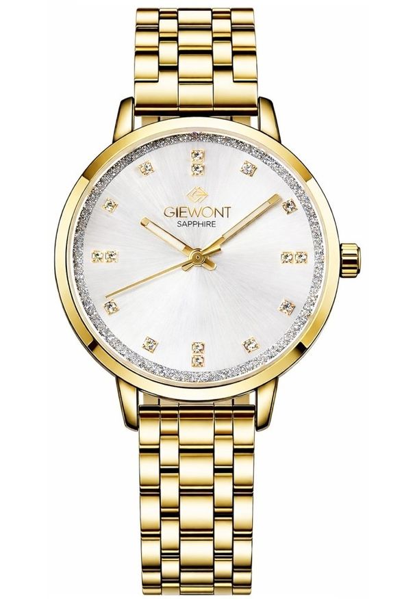 Zegarek Giewont Zegarek Damski Giewont Sapphire Złoto Srebrny GW7370-B2. Kolor: złoty, srebrny, wielokolorowy