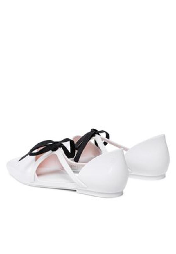 melissa - Melissa Baleriny Pointy Stripe Jason 33435 Biały. Kolor: biały