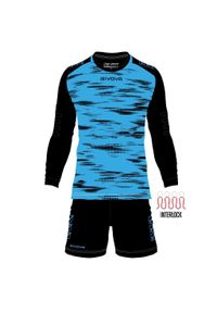 Dres piłkarski męski Givova Difesa. Kolor: czarny, niebieski, wielokolorowy. Materiał: dresówka. Sport: piłka nożna #1