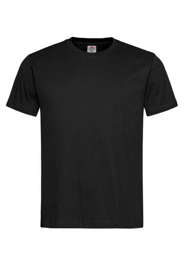 Czarny t-shirt Stedman z krótkim rękawem, na co dzień, casualowy