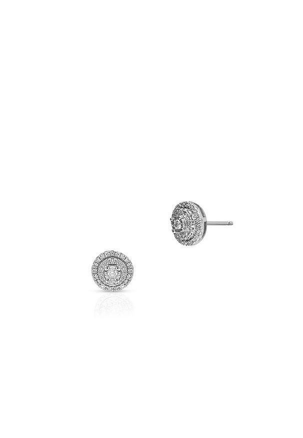 W.KRUK Wyjątkowe Złote Kolczyki - złoto 585, Diament 0,08ct,brylant 0,23ct - ZPJ/KB+23BK. Materiał: złote. Kolor: złoty. Kamień szlachetny: brylant, diament