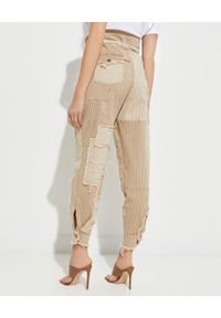 SER.O.YA NEW YORK - Patchworkowe spodnie Nitz. Kolor: beżowy. Materiał: bawełna #4