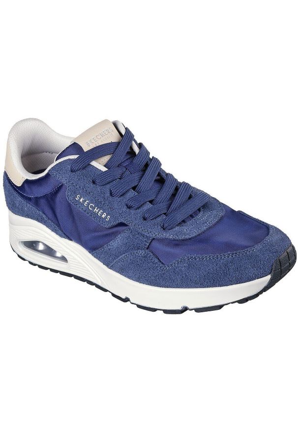 skechers - Adidasy Skechers Uno-vintage Dayz, Mężczyźni. Kolor: niebieski. Materiał: skóra ekologiczna, materiał. Sport: fitness
