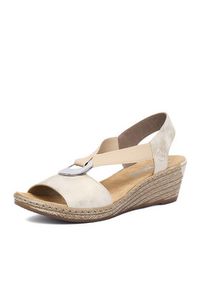 Rieker Sandały CEO-624H6-60 Beżowy. Kolor: beżowy. Materiał: skóra #5