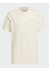 Adidas - adidas T-Shirt Graphic IS0287 Écru Regular Fit. Materiał: bawełna #1