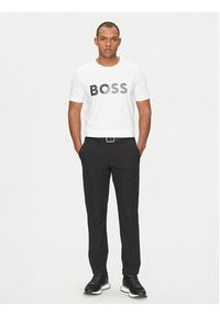 BOSS T-Shirt Tape Logo 50530990 Biały Regular Fit. Kolor: biały. Materiał: bawełna