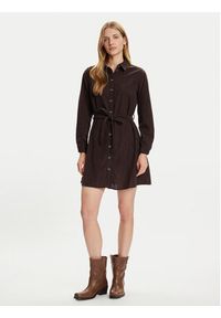 Vero Moda Sukienka koszulowa Elly 10334288 Brązowy Regular Fit. Kolor: brązowy. Materiał: syntetyk. Typ sukienki: koszulowe #3
