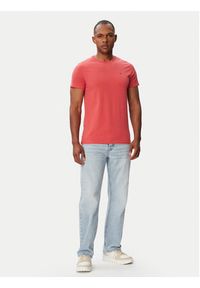 Tommy Jeans T-Shirt DM0DM04411 Czerwony Slim Fit. Kolor: czerwony. Materiał: bawełna #3