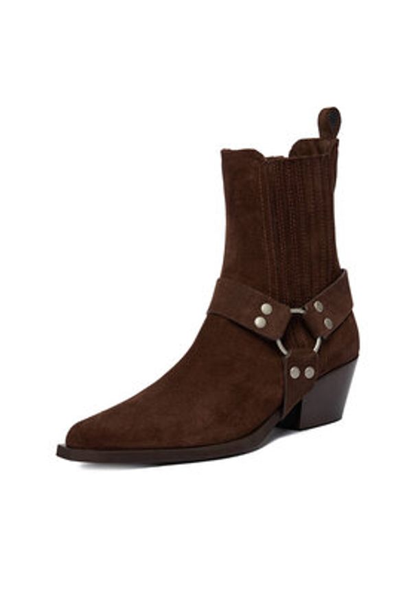 Badura Kowbojki EO-CHLOE-25FW002 Brązowy. Kolor: brązowy. Materiał: skóra, zamsz