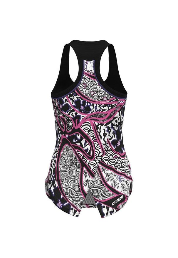 CRAZY - Damski tank top Crazy Top Break. Kolor: wielokolorowy. Długość rękawa: bez rękawów. Sport: turystyka piesza