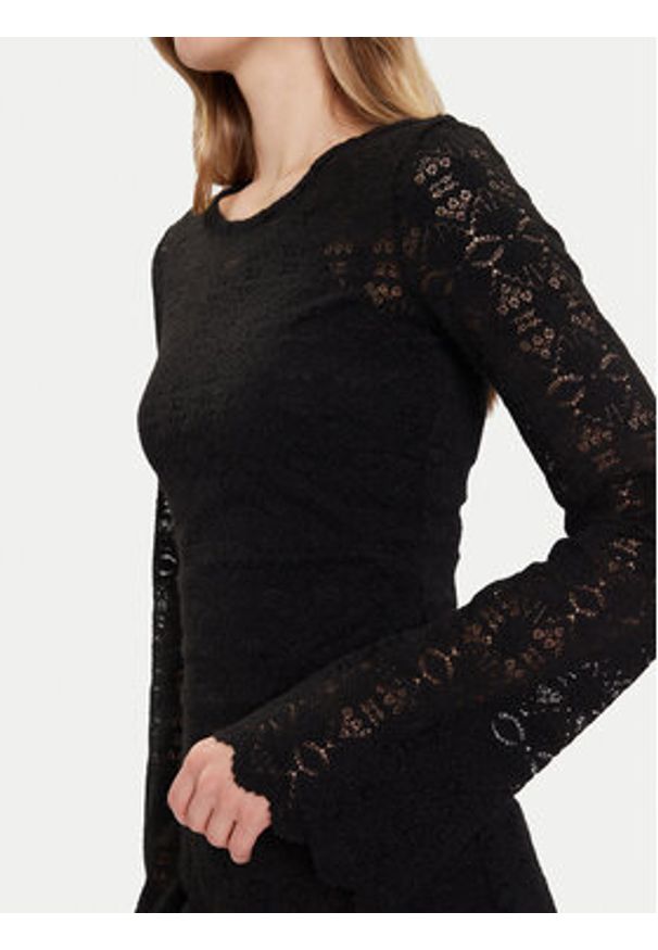 Guess Sukienka dzianinowa W5BK35 K1180 Czarny Slim Fit. Kolor: czarny. Materiał: syntetyk
