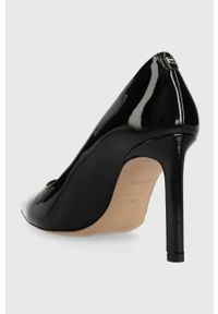 BOSS szpilki skórzane Janet Pump 90-P_N kolor czarny 50498758. Kolor: czarny. Materiał: skóra. Obcas: na szpilce. Wysokość obcasa: średni #4