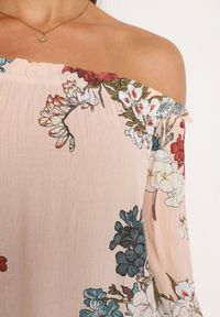 Born2be - Jasnoróżowa Bluzka Intuitively. Kolor: różowy. Wzór: kwiaty, nadruk #6