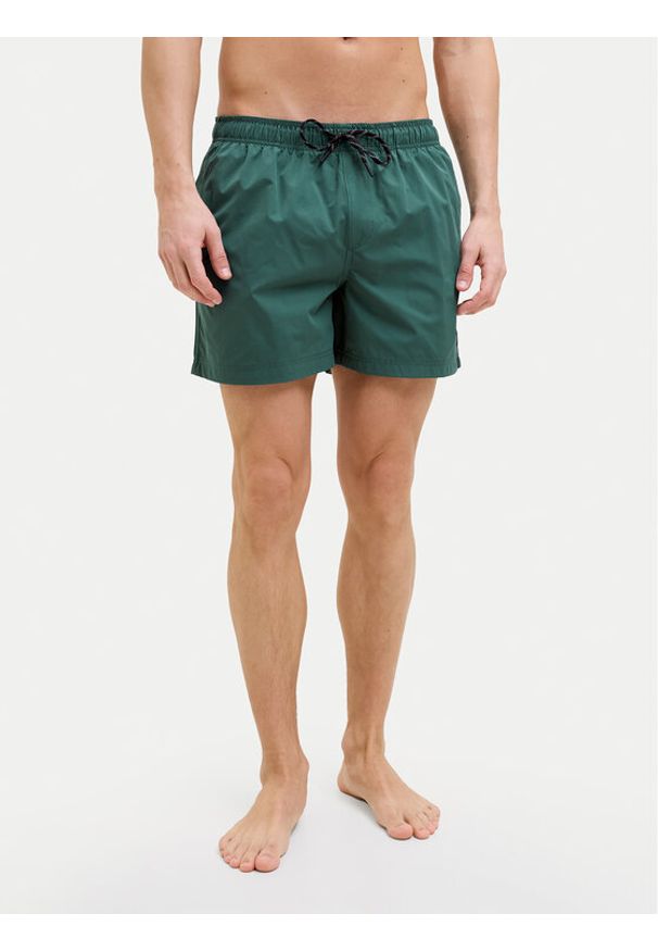Jack & Jones - Jack&Jones Szorty kąpielowe Maui 12272776 Zielony Regular Fit. Kolor: zielony. Materiał: syntetyk