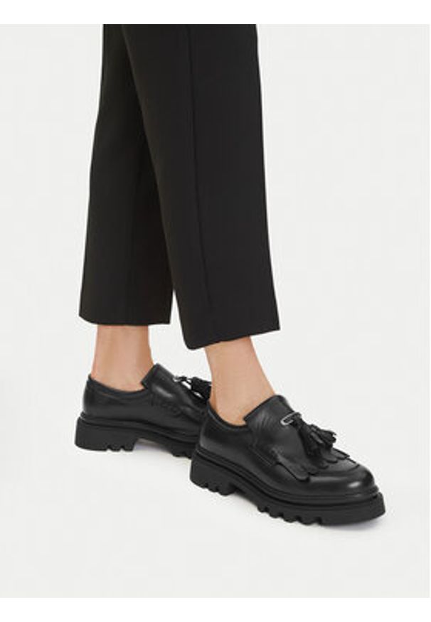 Badura Loafersy EO-ATHENA-01 Czarny. Kolor: czarny. Materiał: skóra