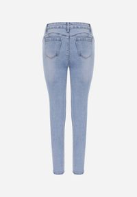 Renee - Niebieskie Modelujące Jeansy Skinny z Bawełną Simiel. Okazja: na co dzień. Kolor: niebieski. Styl: casual #5