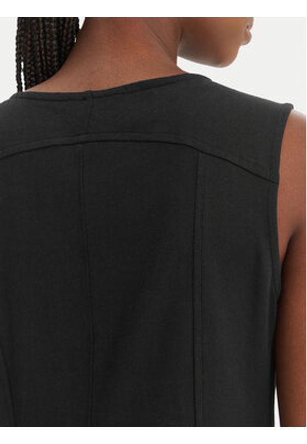 Calvin Klein Jeans Sukienka codzienna LV047F203G Czarny Regular Fit. Okazja: na co dzień. Kolor: czarny. Materiał: bawełna. Typ sukienki: proste. Styl: casual