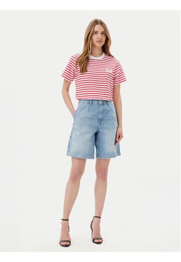 JOOP! Jeans T-Shirt Teele 30046131 Czerwony Regular Fit. Kolor: czerwony. Materiał: bawełna