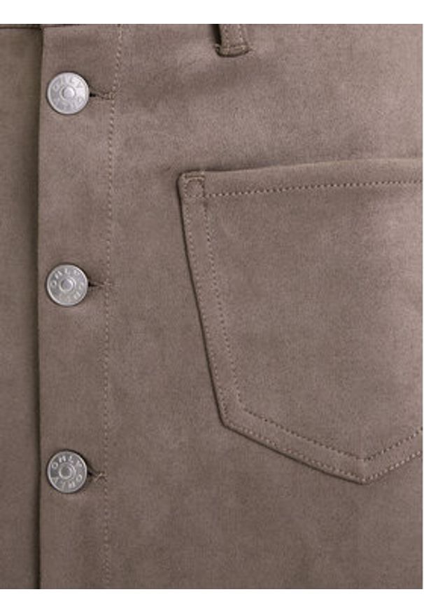 only - ONLY Spódnica z imitacji skóry Amazing 15351289 Beżowy Slim Fit. Kolor: beżowy. Materiał: syntetyk