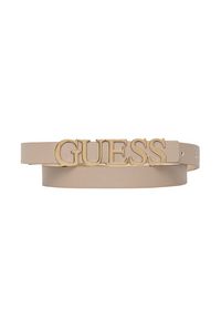 Guess - GUESS Beżowy pasek damski Mimina H20. Kolor: beżowy #3