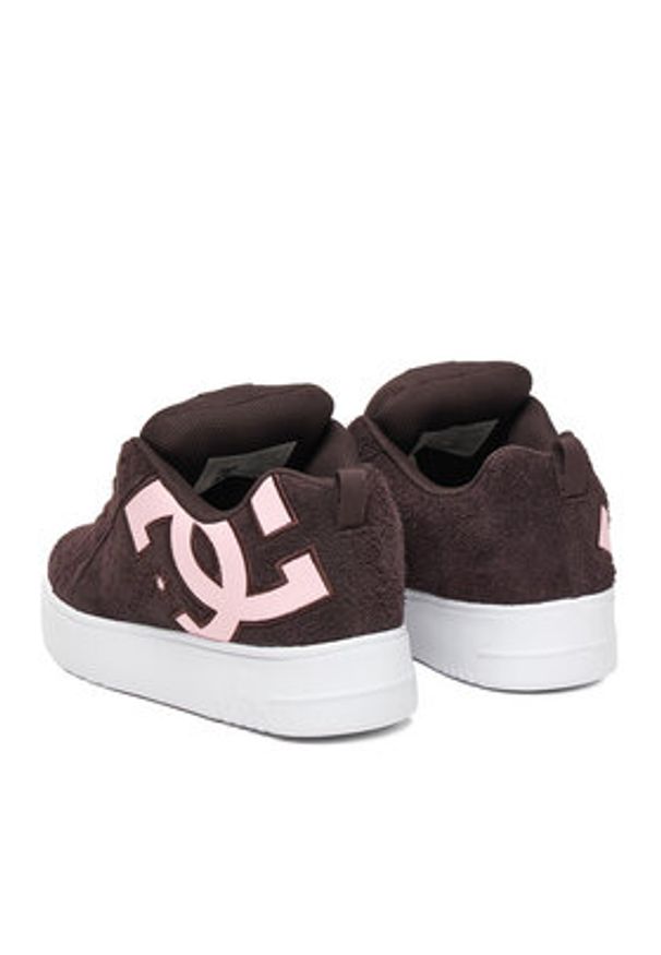 DC Shoes Sneakersy CEO-COURT GRAFFIK PLATFORM DC02422210 Brązowy. Kolor: brązowy. Materiał: skóra, zamsz. Obcas: na platformie