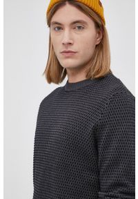 Premium by Jack&Jones Sweter bawełniany męski kolor szary. Okazja: na co dzień. Kolor: szary. Materiał: bawełna. Długość rękawa: długi rękaw. Długość: długie. Styl: casual #4
