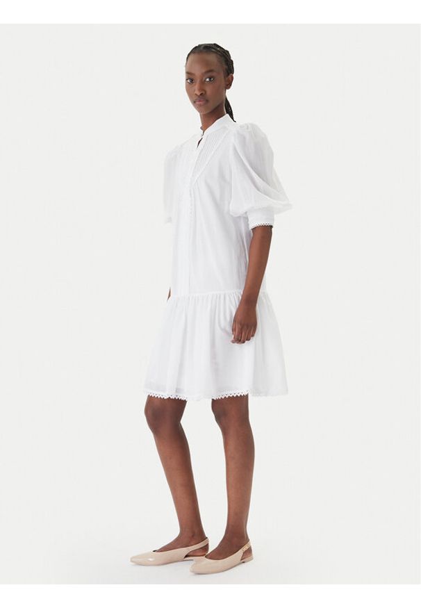 JOOP! Sukienka codzienna Dido 30102116 Biały Regular Fit. Okazja: na co dzień. Kolor: biały. Materiał: bawełna. Typ sukienki: proste. Styl: casual