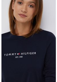 TOMMY HILFIGER - Tommy Hilfiger longsleeve bawełniany kolor granatowy. Okazja: na co dzień. Kolor: niebieski. Materiał: bawełna. Długość rękawa: długi rękaw. Wzór: haft. Styl: casual #5
