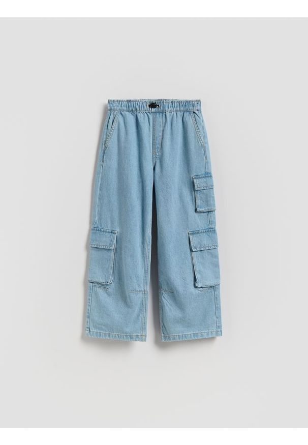 Reserved - Jeansy straight fit - niebieski. Kolor: niebieski