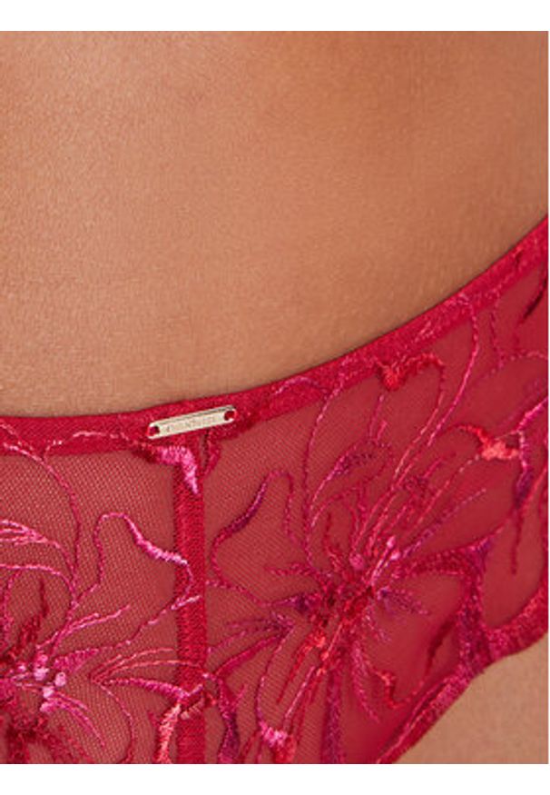 Chantelle Bokserki Fleurs C12M40 Czerwony. Kolor: czerwony. Materiał: syntetyk