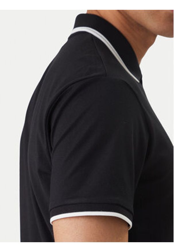 Jack & Jones Polo Fusion 12289953 Czarny Regular Fit. Typ kołnierza: polo. Kolor: czarny. Materiał: syntetyk