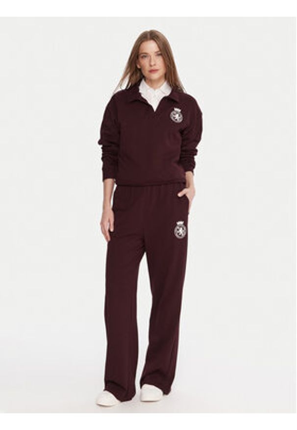 TOMMY HILFIGER - Tommy Hilfiger Bluza UW0UW06078 Bordowy Regular Fit. Kolor: czerwony. Materiał: bawełna