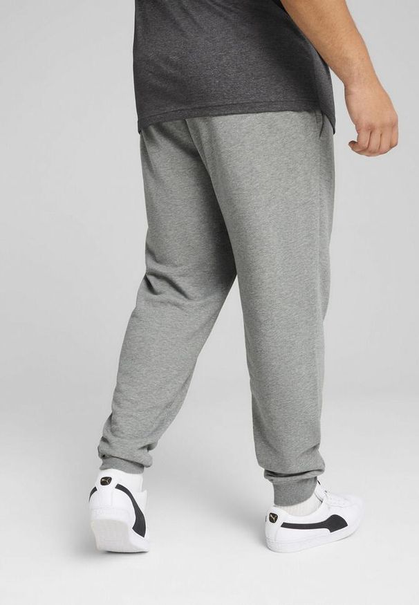 Puma - Męskie spodnie dresowe Essentials z logo No. 1 PUMA Medium Gray Heather. Kolor: szary. Materiał: dresówka