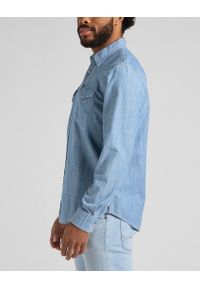 Lee - LEE REGULAR WESTERN MĘSKA KOSZULA JEANSOWA NAVY L66WNS35 112145395. Materiał: jeans #4