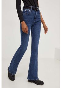Answear Lab jeansy damskie high waist. Stan: podwyższony. Kolor: niebieski. Styl: wakacyjny #3