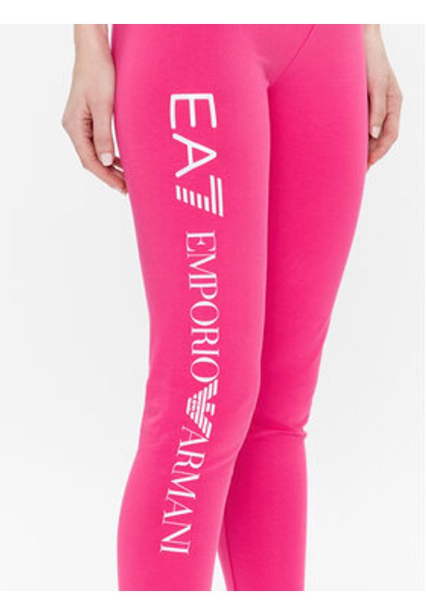 EA7 Emporio Armani Legginsy 8NTP63 TJ01Z 1417 Różowy Slim Fit. Kolor: różowy. Materiał: bawełna