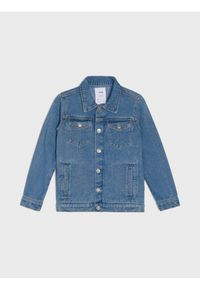 Sinsay - Kurtka jeansowa - niebieski. Kolor: niebieski. Materiał: jeans