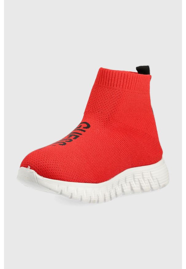 Guess sneakersy dziecięce kolor czerwony. Nosek buta: okrągły. Kolor: czerwony. Szerokość cholewki: normalna