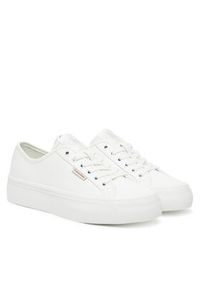Calvin Klein Jeans Sneakersy Vulc Flatform Lth YW0YW01886 Biały. Kolor: biały. Materiał: skóra #3