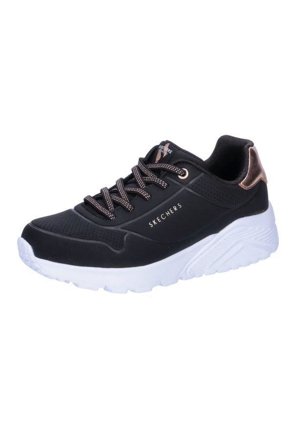 skechers - Buty do chodzenia dla dzieci Skechers Uno Lite metallic. Zapięcie: sznurówki. Kolor: czarny. Materiał: syntetyk, tkanina, materiał. Szerokość cholewki: normalna. Model: Skechers Sport. Sport: turystyka piesza