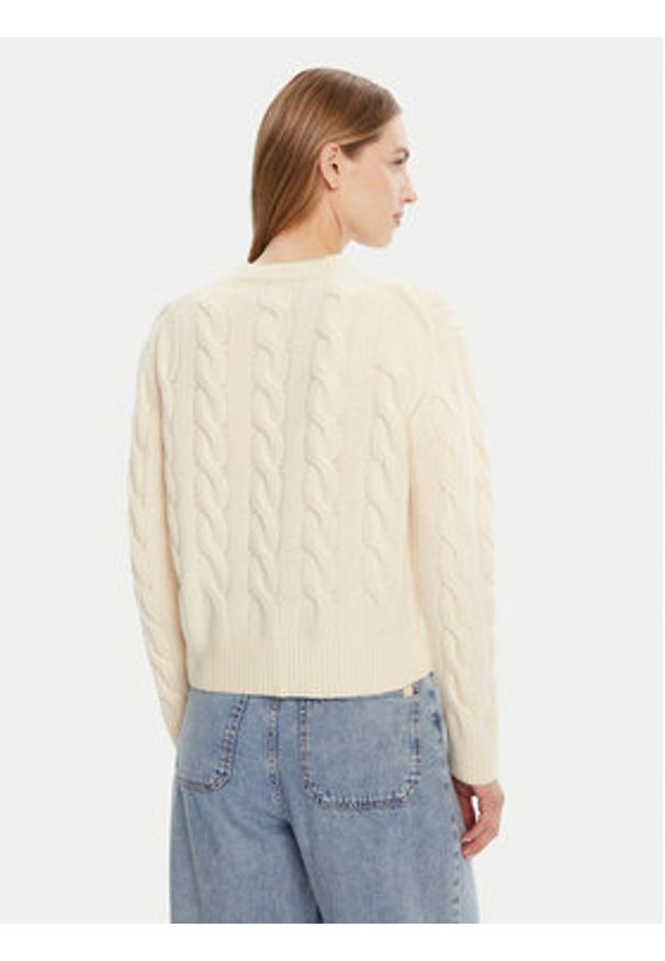 Polo Ralph Lauren Sweter 211A91216002 Écru Straight Fit. Typ kołnierza: polo. Materiał: wełna